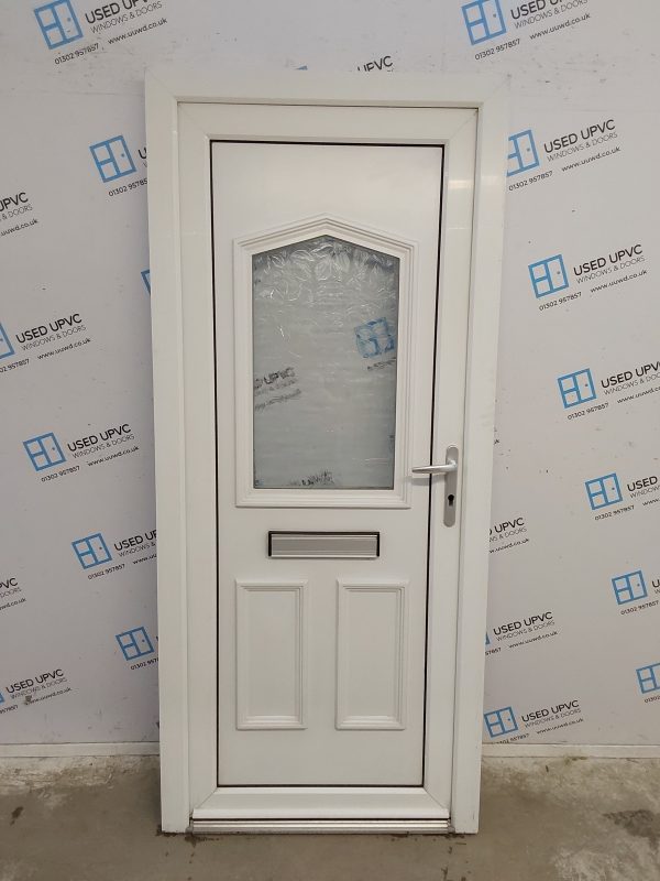 Used White Upvc Front Door 890mm x 2015mm 0025