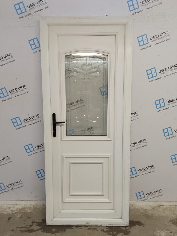 Used White Upvc Back Door 850mm x 2040mm 0041