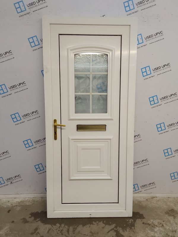 Used White Upvc Front Door 910mm x 2040mm 0377