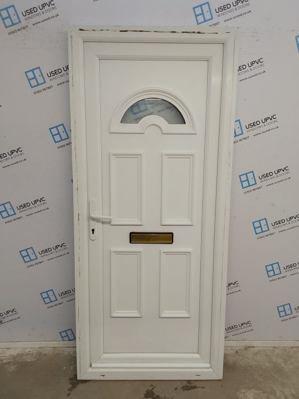 Used White Upvc Front Door 910mm x 2070mm 0434