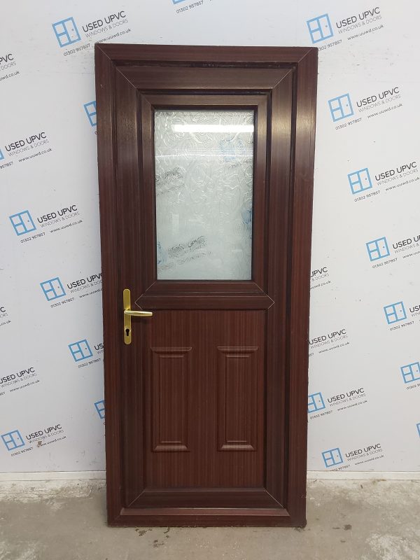 Used Woodgrain Upvc Stable Door 895mm x 2060mm (Reduce To 875mm) 0148