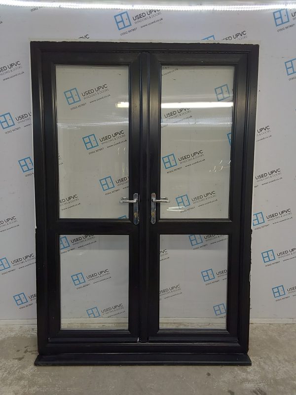 Used Black Upvc French Doors 1500mm x 2170mm EA1
