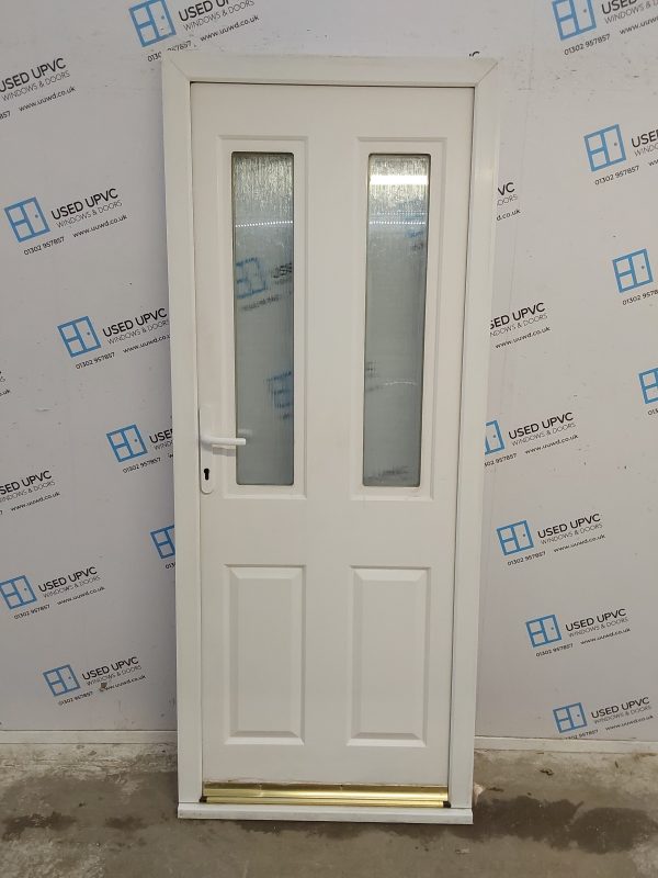 Used White Upvc Back Door 840mm x 2045mm C6004