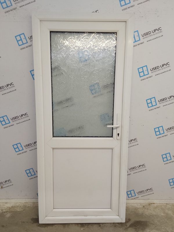 Used White Upvc Back Door 890mm x 2030mm C6022