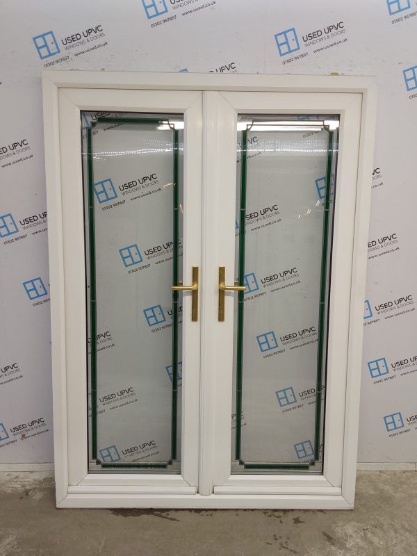 Used White Upvc French Doors 1435mm x 2010mm EA7