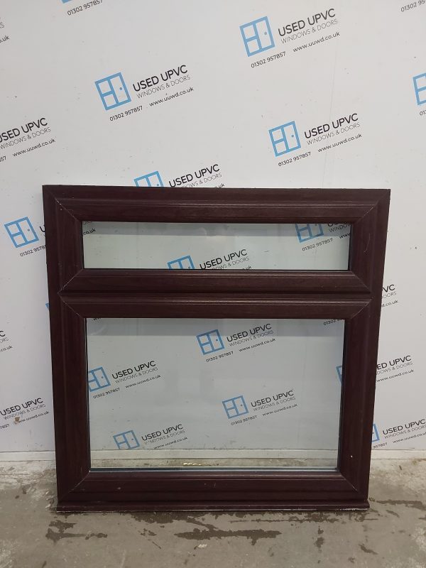 Used Rosewood Upvc Window 1190mm x 1210mm LW0073