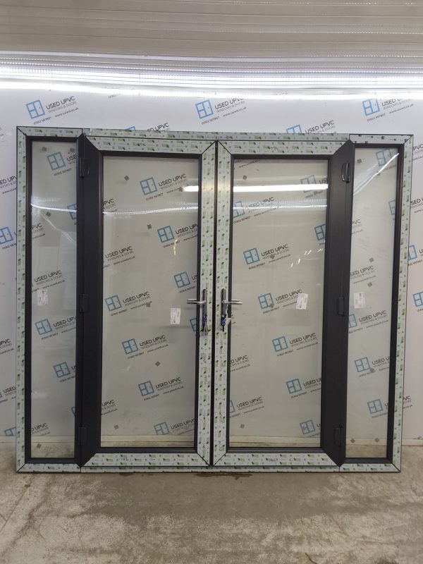 Brand New Anthracite Grey Upvc French Doors And Side Panels 2455mm x 2155mm EA9