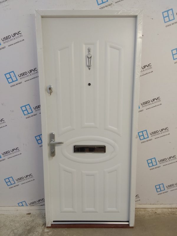 Brand New White Aluminium Composite Front Door 875mm x 2005mm C12D11