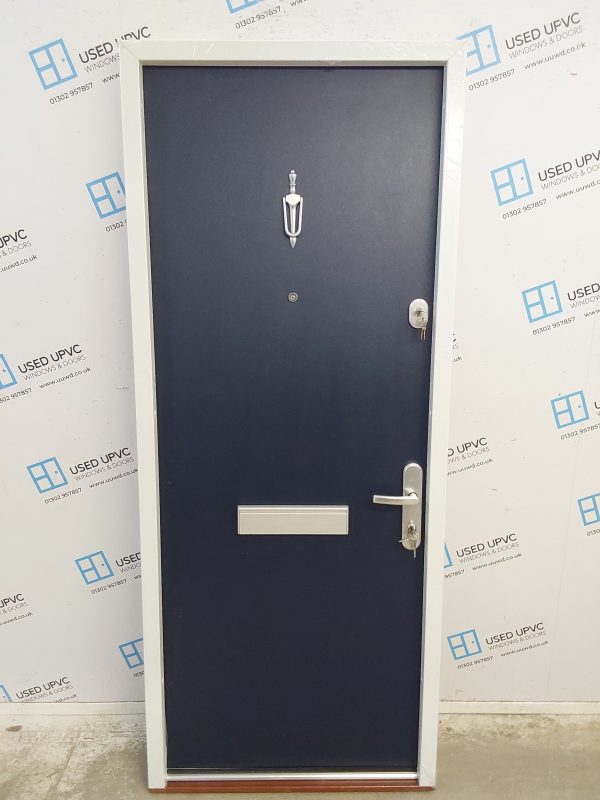 Brand New Blue Aluminium Composite Front Door 815mm x 1985mm C12D14