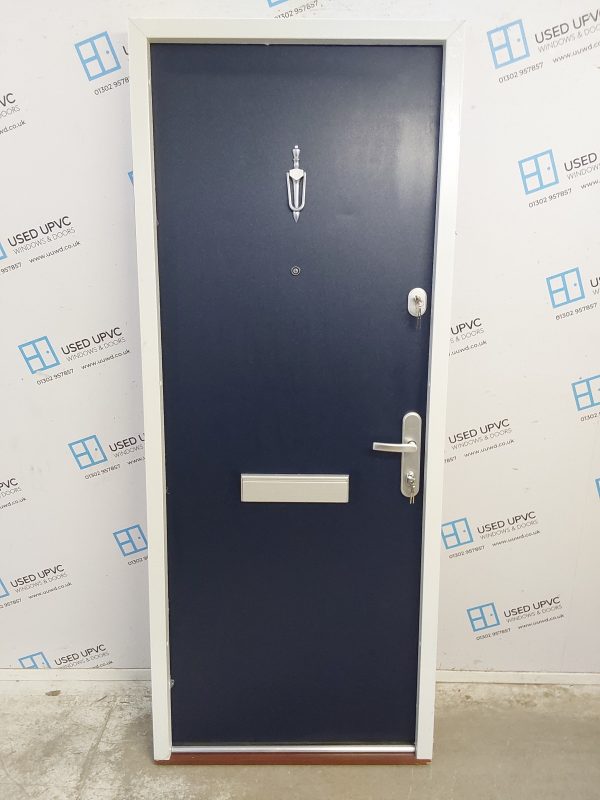 Brand New Blue Aluminium Composite Front Door 815mm x 2020mm C12D16