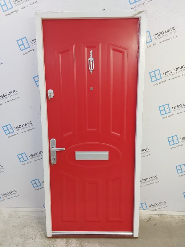 Brand New Red Aluminium Composite Front Door 875mm x 2005mm ND42