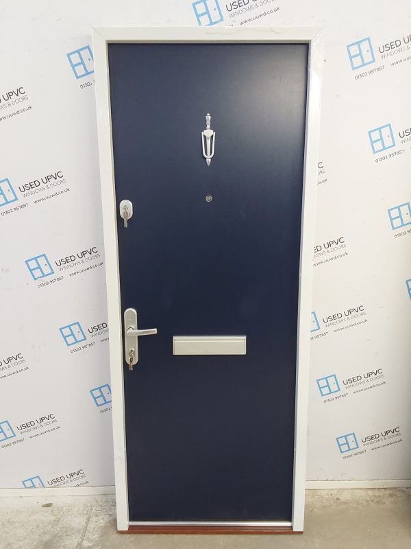 Brand New Blue Aluminium Composite Front Door 815mm x 2045mm C12D06