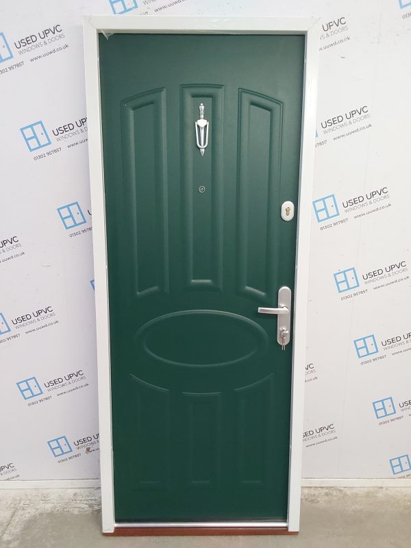Brand New Green Aluminium Composite Door 835mm x 2040mm C12D21