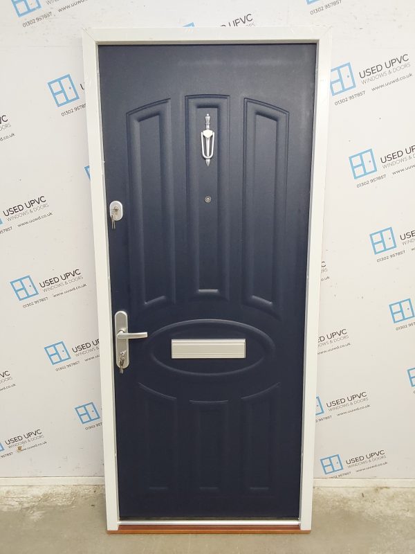 Brand New Blue Aluminium Composite Front Door 875mm x 2005mm C12D23