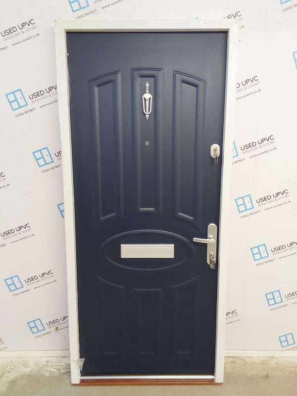 Brand New Blue Aluminium Composite Front Door 895mm x 2005mm C12D24