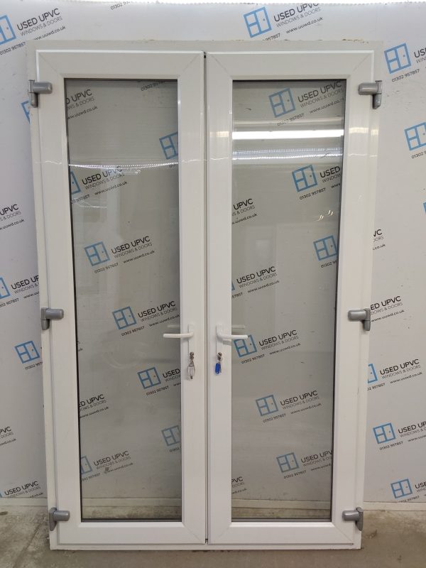 Used White Upvc French Doors 1420mm x 2200mm EA3