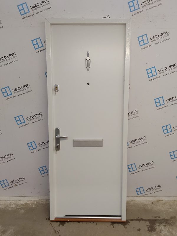 Brand New White Aluminium Composite Front Door 795mm x 2025mm C12D25