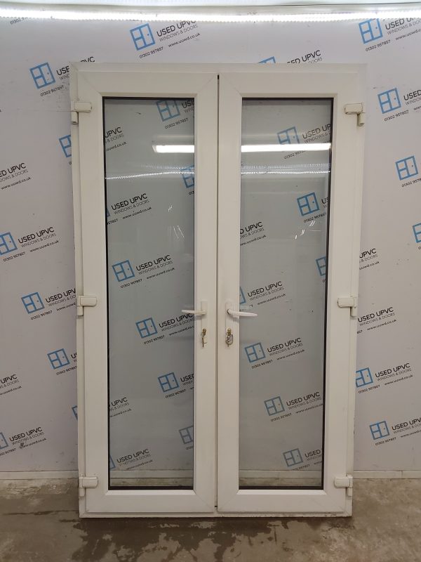 Used White Upvc French Doors 1350mm x 2170mm EA6