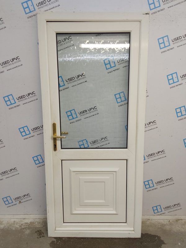 Used White Upvc Back Door 915mm x 2070mm 0815