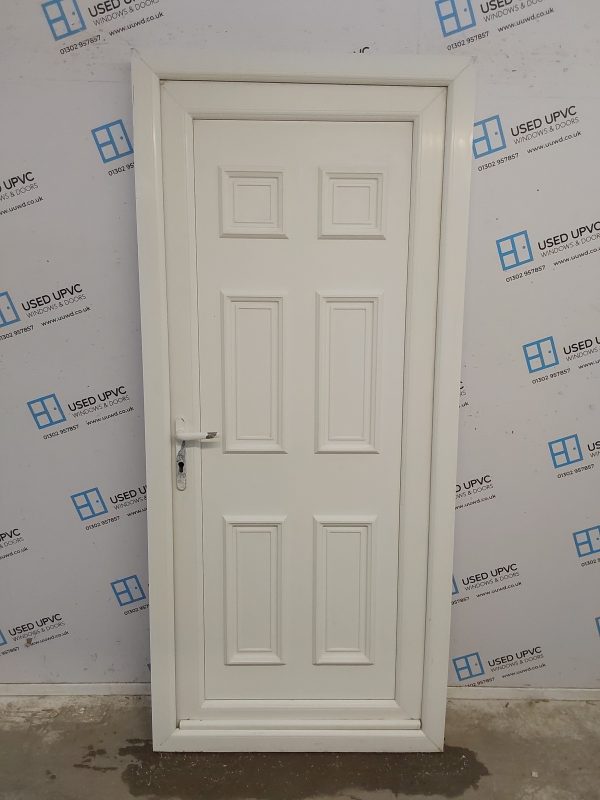 Used White Upvc Back Door 905mm x 2030mm 0318