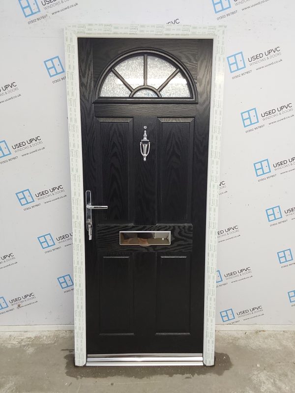 Brand New Black Composite Front Door 880mm x 2030mm ND46