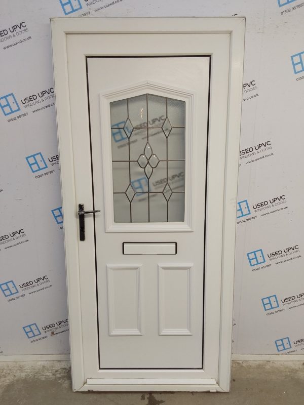 Used White Upvc Front Door 930mm x 2035mm 0120