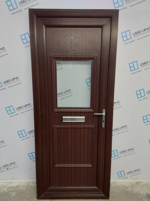 Used Woodgrain Upvc Front Door 860mm x 2065mm 0113
