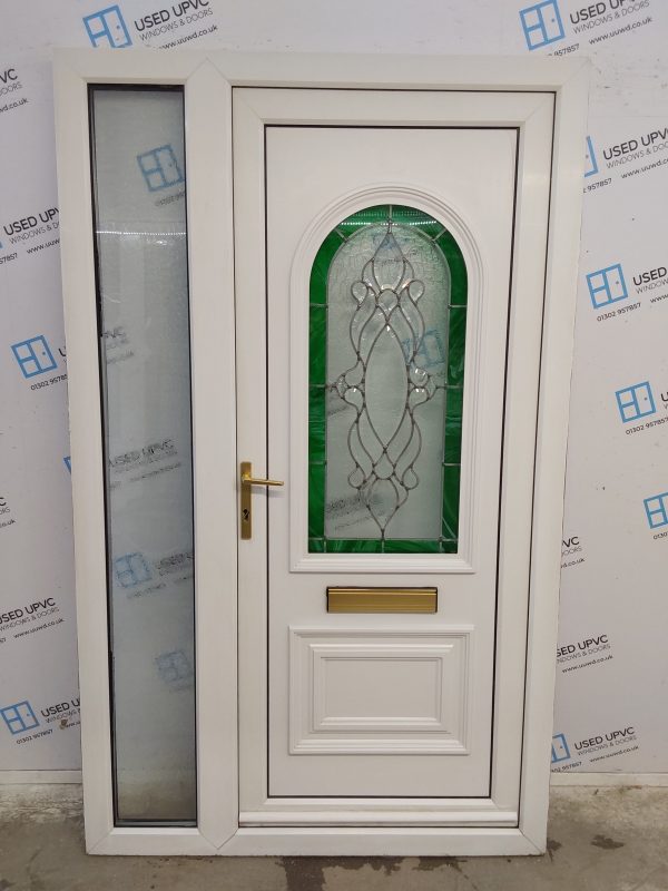 Used White Upvc Front Door And Side Panel 1260mm x 2065mm DS017