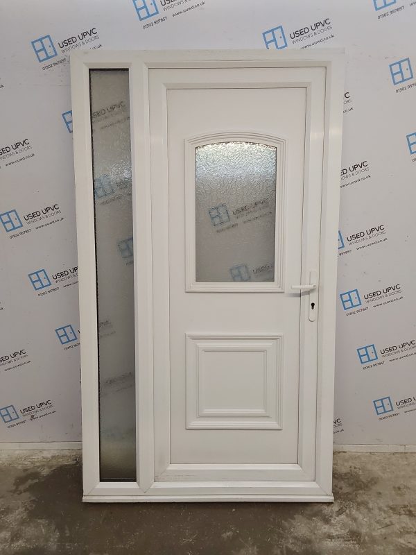 Used White Upvc Back Door And Side Panel 1210mm x 2110mm DS028