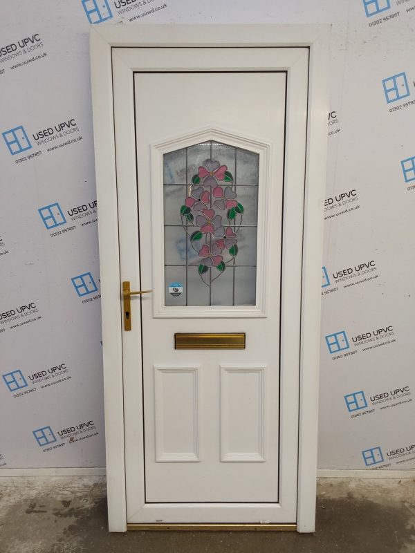 Used White Upvc Front Door 890mm x 2060mm C7D012