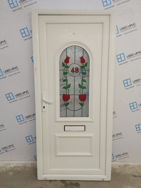 Used White Upvc Front Door 935mm x 2045mm 0078