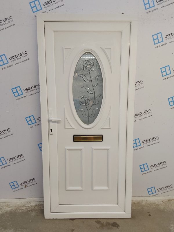 Used White Upvc Front Door 920mm x 2045mm C7D015