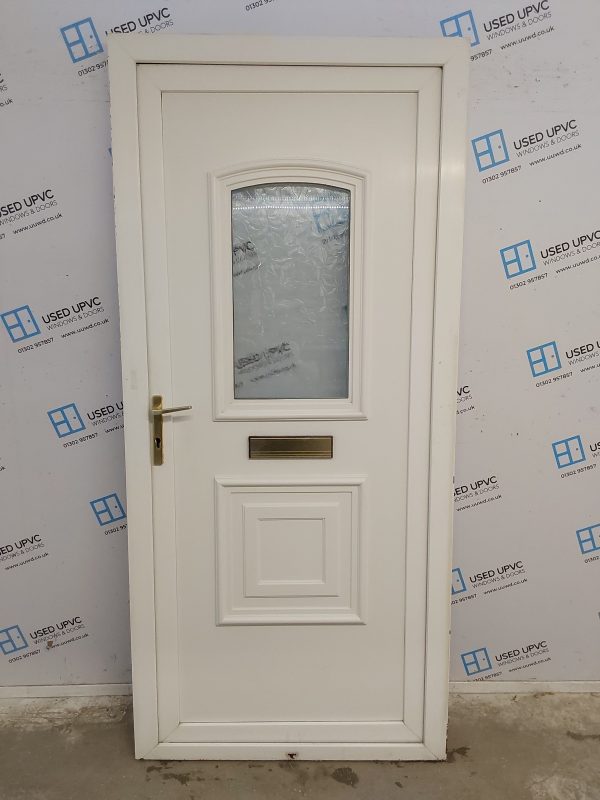Used White Upvc Front Door 975mm x 2125mm 0440