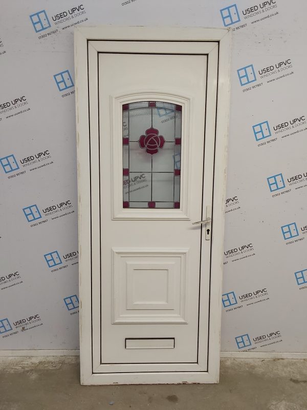 Used White Upvc Front Door 855mm x 2080mm C7D022