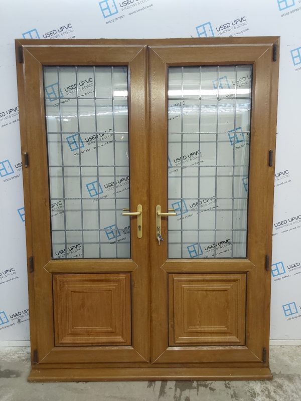 Used Oak Upvc French Doors 1565mm x 2105mm EA13