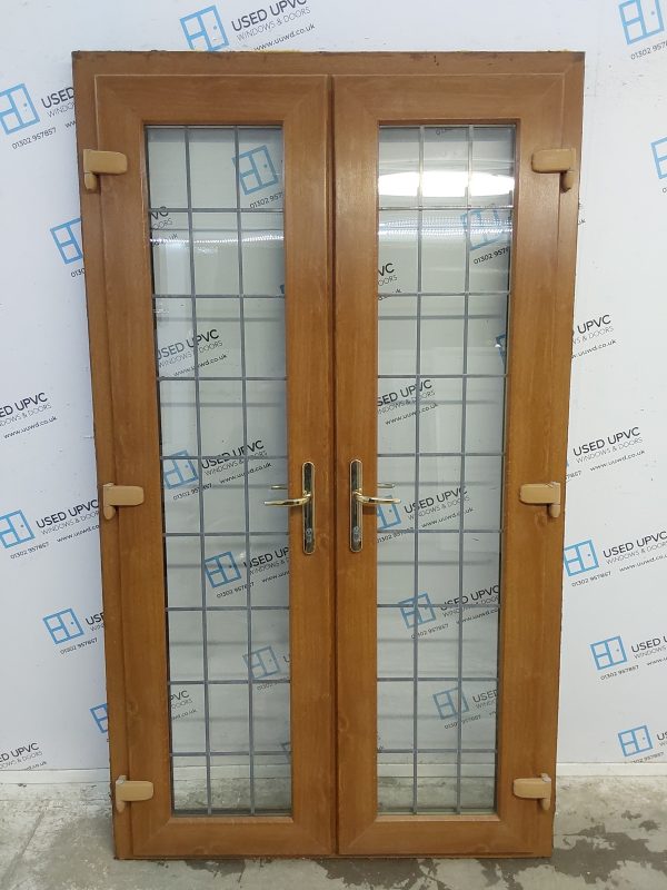 Used Oak Upvc French Doors 1200mm x 2070mm EA20