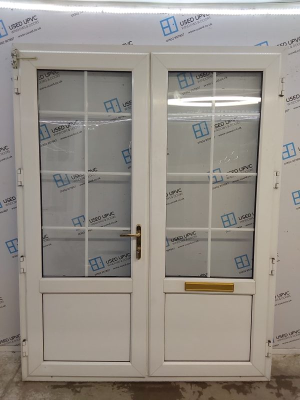 Used White Upvc French Doors 1670mm x 2165mm EA10