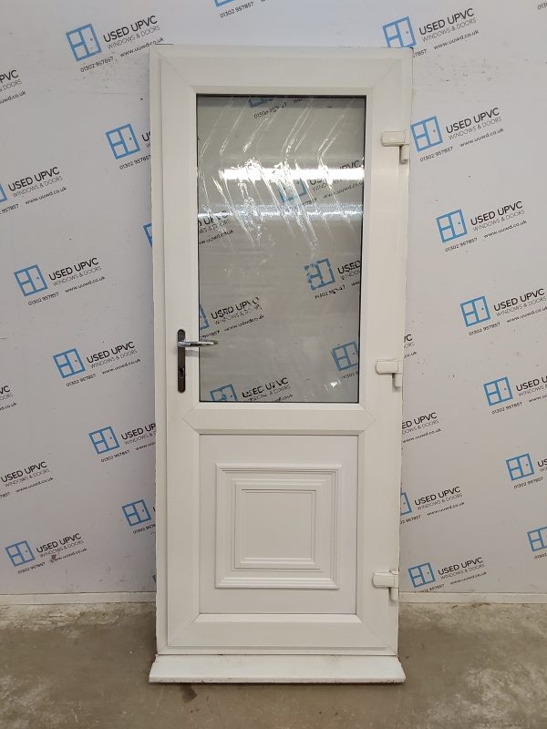 Used White Upvc Back Door (Outwards Opening) 860mm x 2105mm 0612