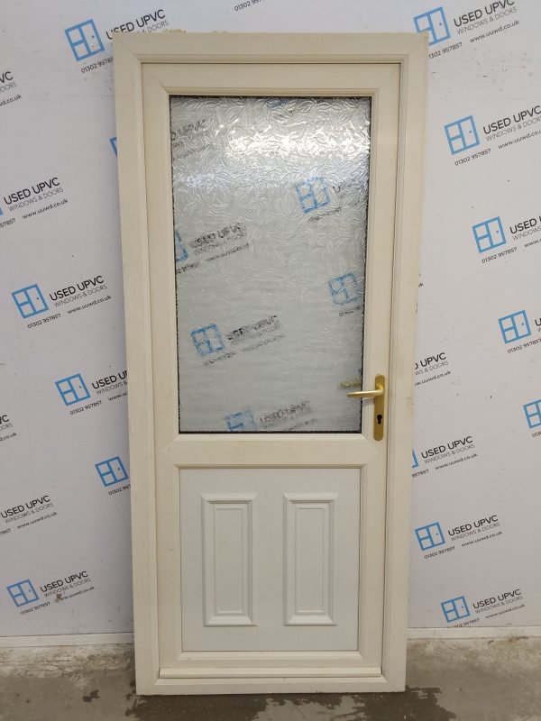 Used Cream Upvc Back Door 920mm x 2120mm 0247