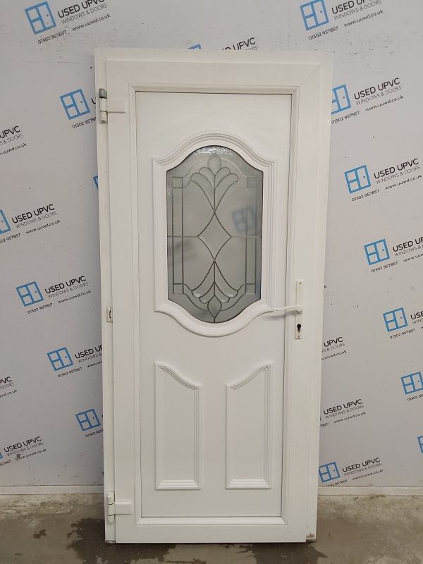 Used White Upvc Back Door 905mm x 2010mm 0172 - Image 2