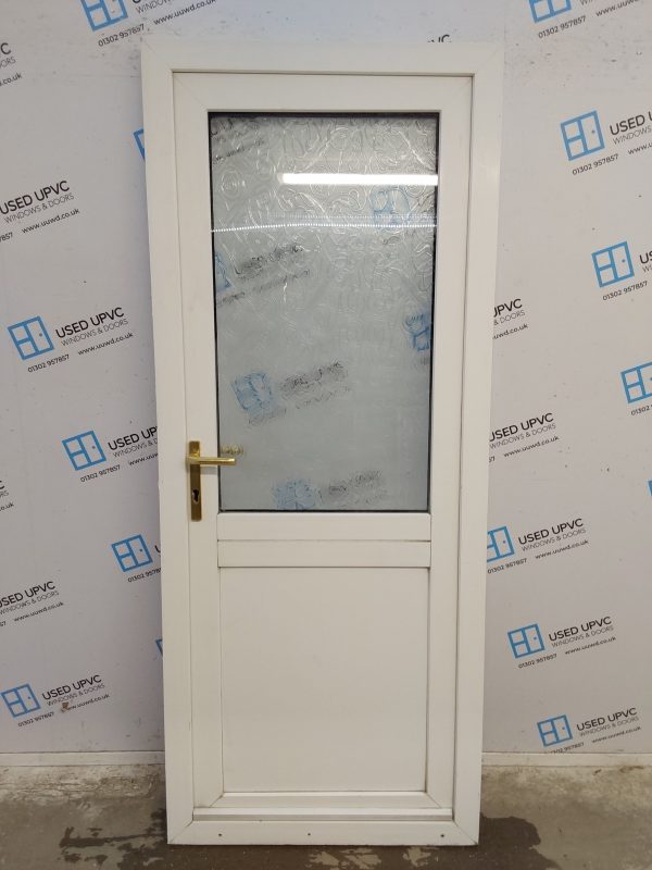 Used White Upvc Back Door 840mm x 2040mm C7D015