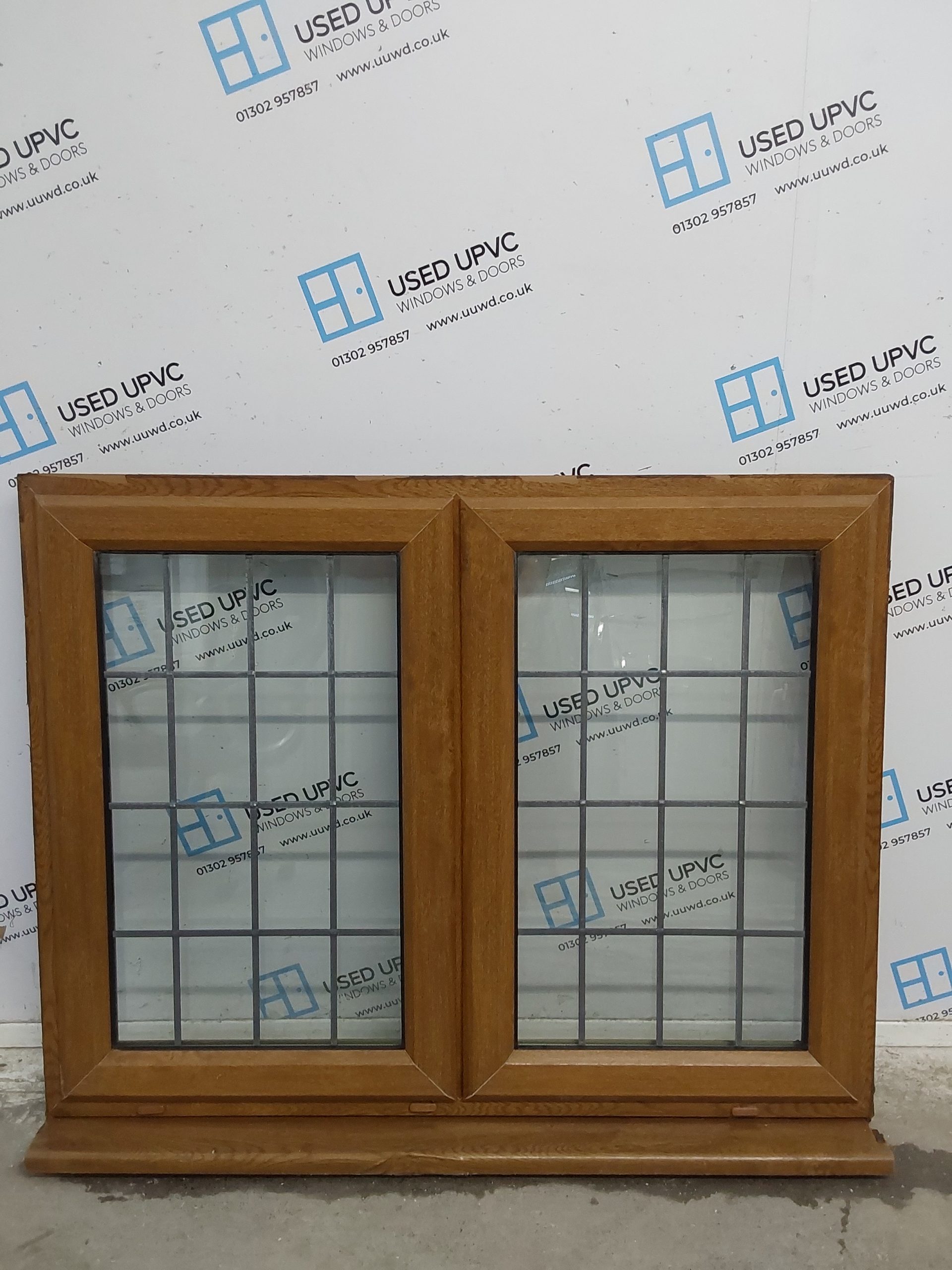 Used Oak Upvc Window 1200mm x 955mm C3B02 | Used UPVC Windows & Doors