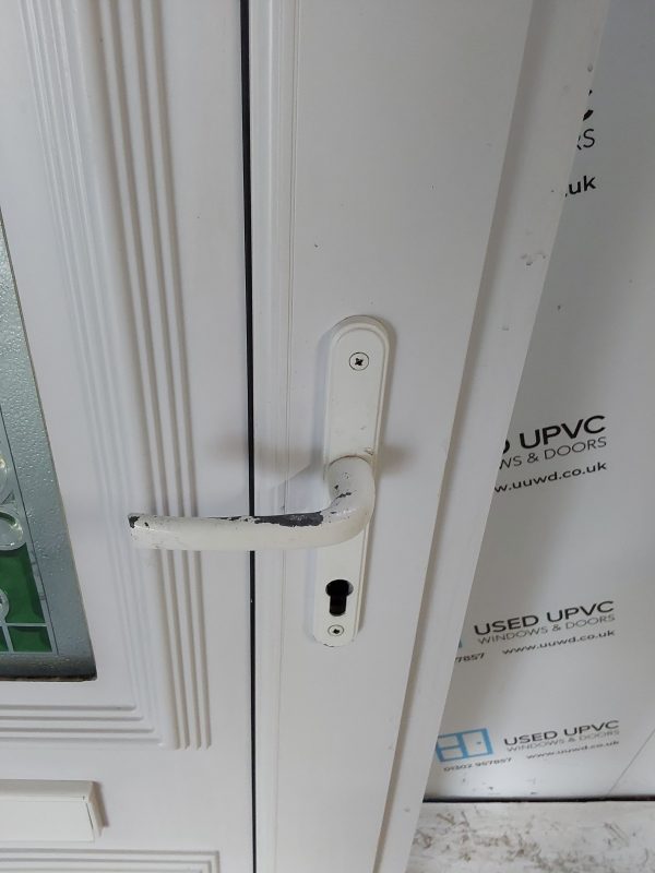 Used White Upvc Front Door And Toplight 860mm x 2545mm 0648 - Image 13