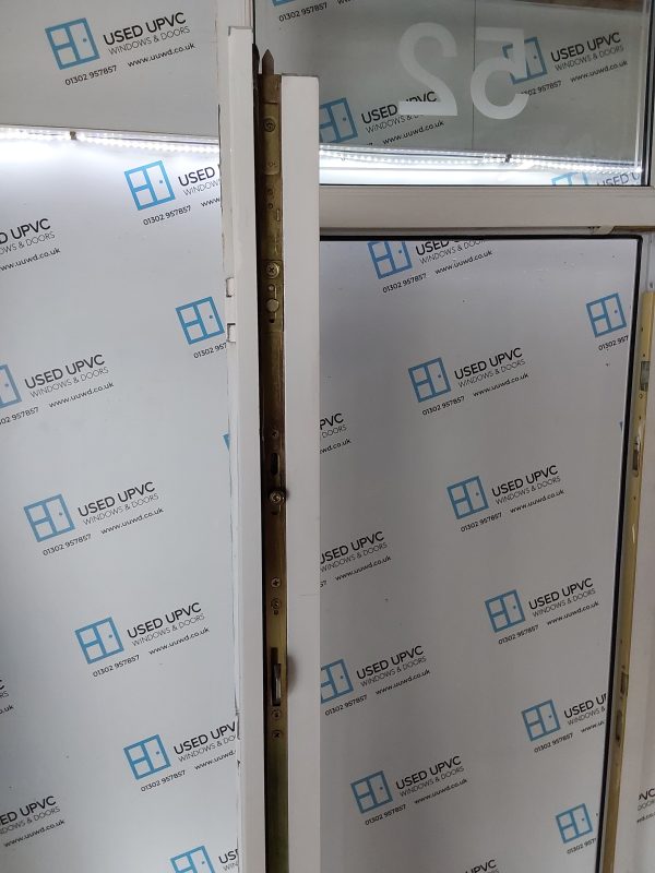 Used White Upvc Front Door And Toplight 860mm x 2545mm 0648 - Image 4