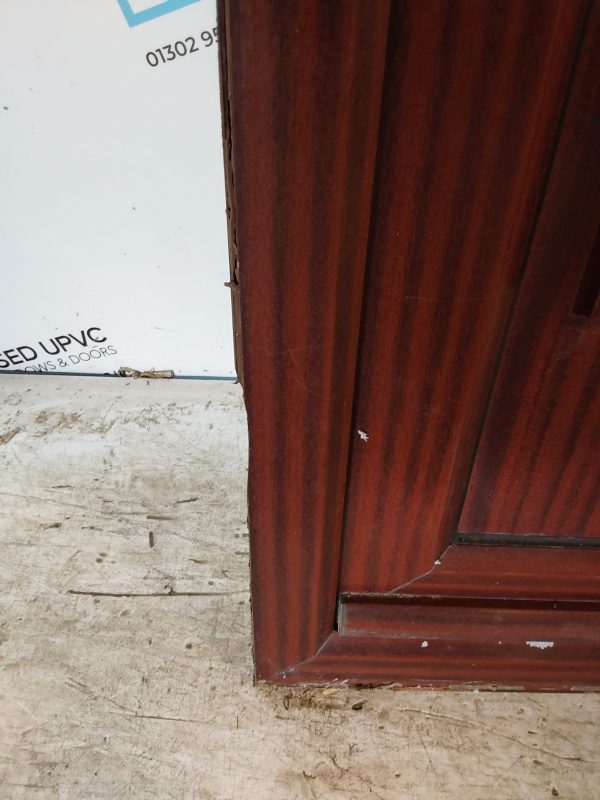 Used Woodgrain Upvc Back Door And Toplight 890mm x 2520mm 0087 - Image 9