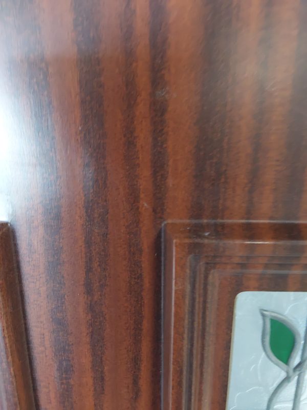 Used Woodgrain Upvc Back Door And Toplight 890mm x 2520mm 0087 - Image 12