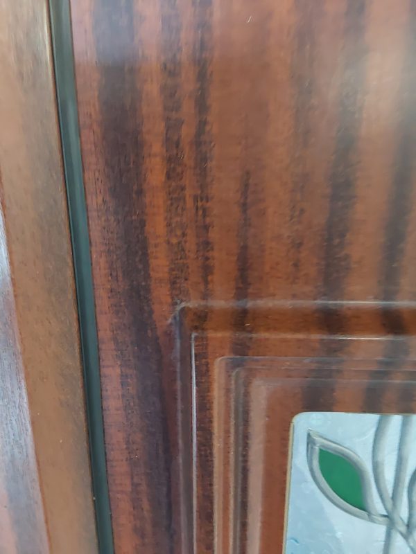 Used Woodgrain Upvc Back Door And Toplight 890mm x 2520mm 0087 - Image 13