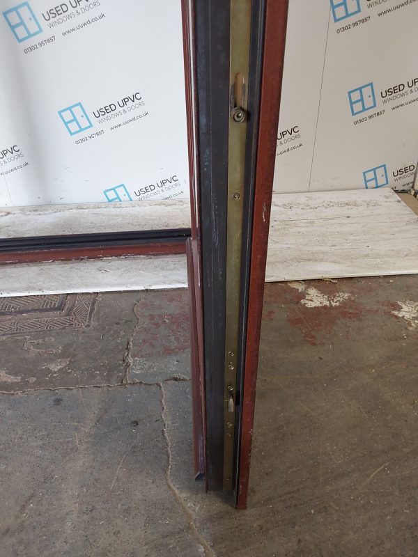 Used Woodgrain Upvc Back Door And Toplight 890mm x 2520mm 0087 - Image 6