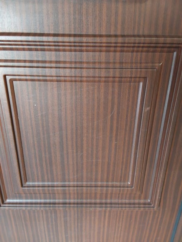 Used Woodgrain Upvc Front Door And Toplight 940mm x 2425mm 0724 - Image 13