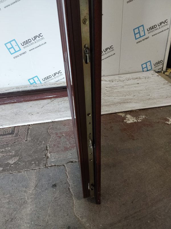 Used Woodgrain Upvc Front Door And Toplight 940mm x 2425mm 0724 - Image 6